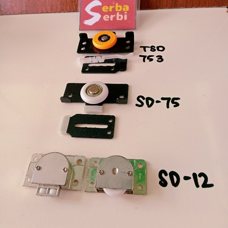 (/SET RODA SLIDING) Roda pintu kolong sliding door laci meja furniture box rel isi 2pcs