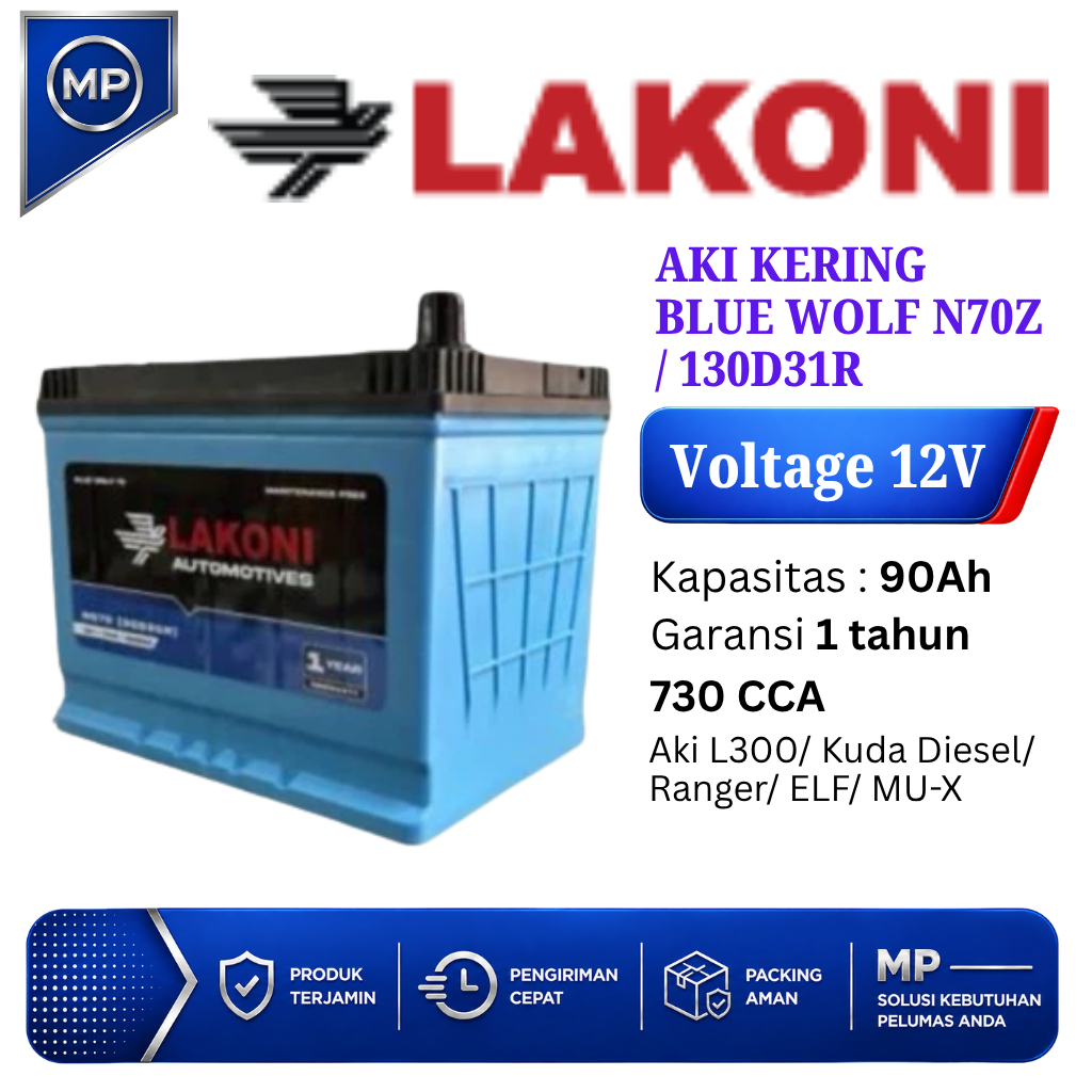 Aki N70Z / 130D31R / Aki Kering N70Z / Aki Pajero / Aki L300 / Aki Kering N70Z / Aki Kering N70ZL