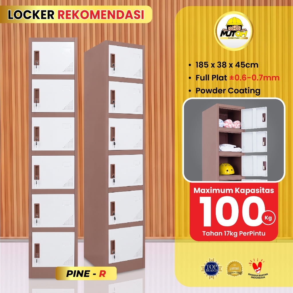 MUTOH PINE R | Loker besi 6 pintu lemari locker besi 6 pintu single