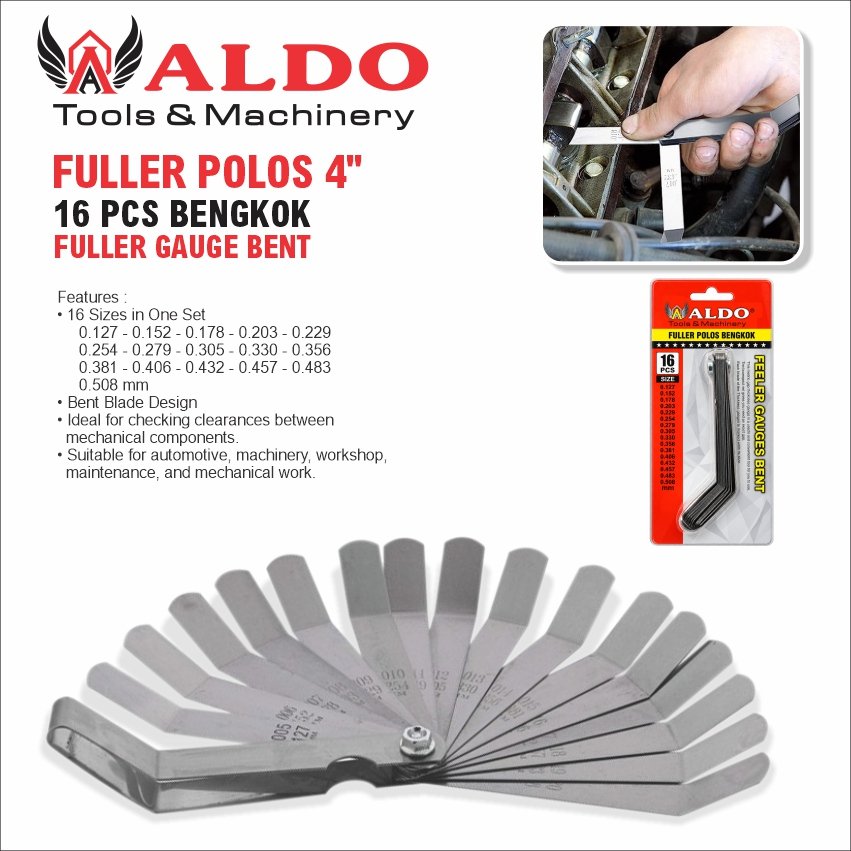 FULLER POLOS  4" BENGKOK  / FULLER GAUGE BENT / FELLER GAUGE / ALAT UKUR FULLER BENGKOK  MERK ALDO