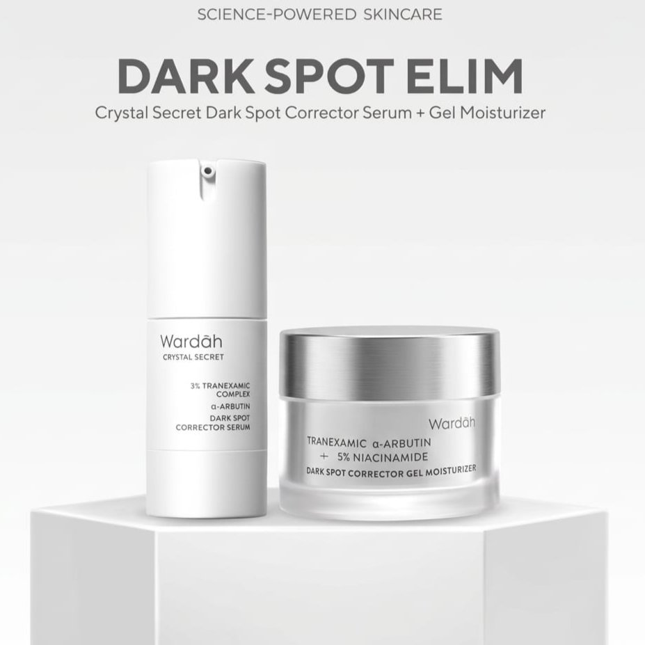 Wardah PAKET 2PCS Dark Spot Serum 20ml | 3% Tranexamix a-Arbutin + Dark Spot Corrector Gel Moisturiz