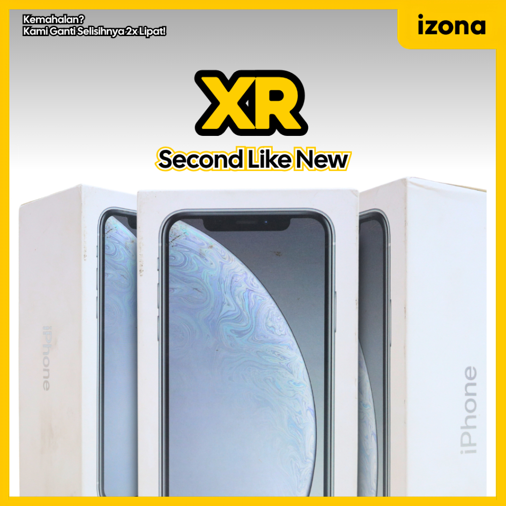IPHONE XR 64 128 256GB SECOND INTER EX RESMI ORIGINAL FULLSET IZONA