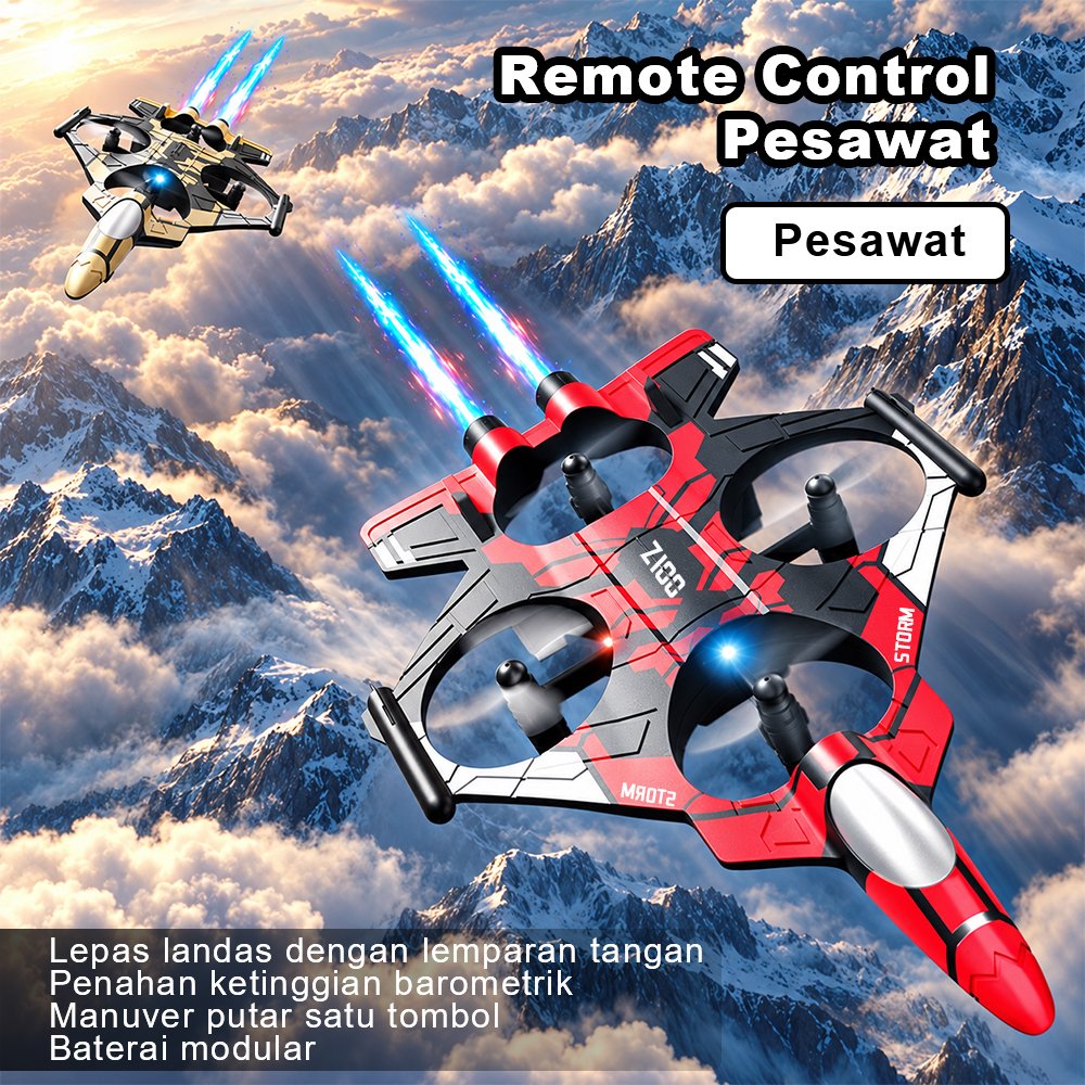 BABYCOLOR Mainan Pesawat Remote Control Terbang 2.4Ghz Pesawat Terbang RC Plane Drone Remote Control