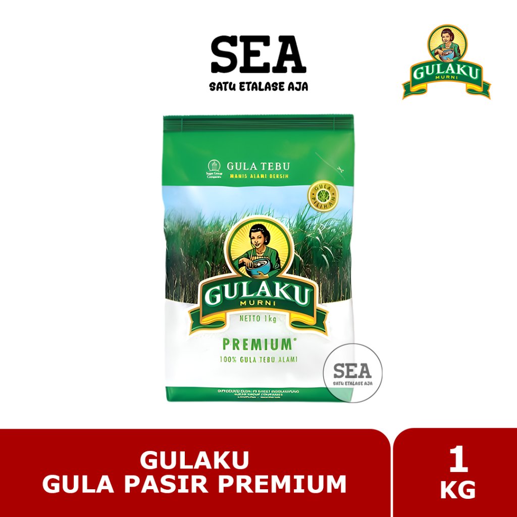 GULAKU Gula Pasir Premium (Hijau) 1kg | GULAKU Gula Pasir Premium (Hijau) 1000g