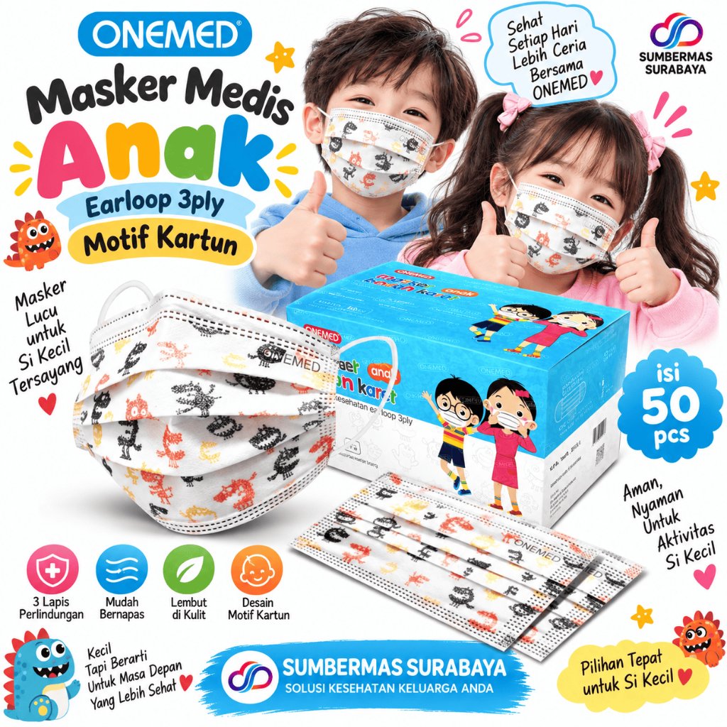 Masker Medis Anak Onemed Masker Medis Onemed