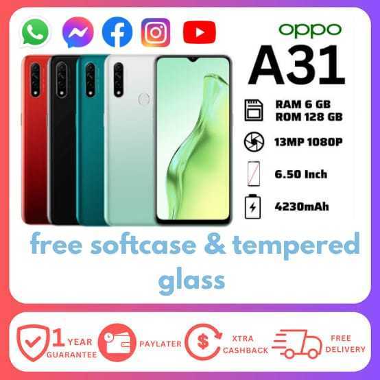 oppo a31 ram 8/256 GB Bergaransi