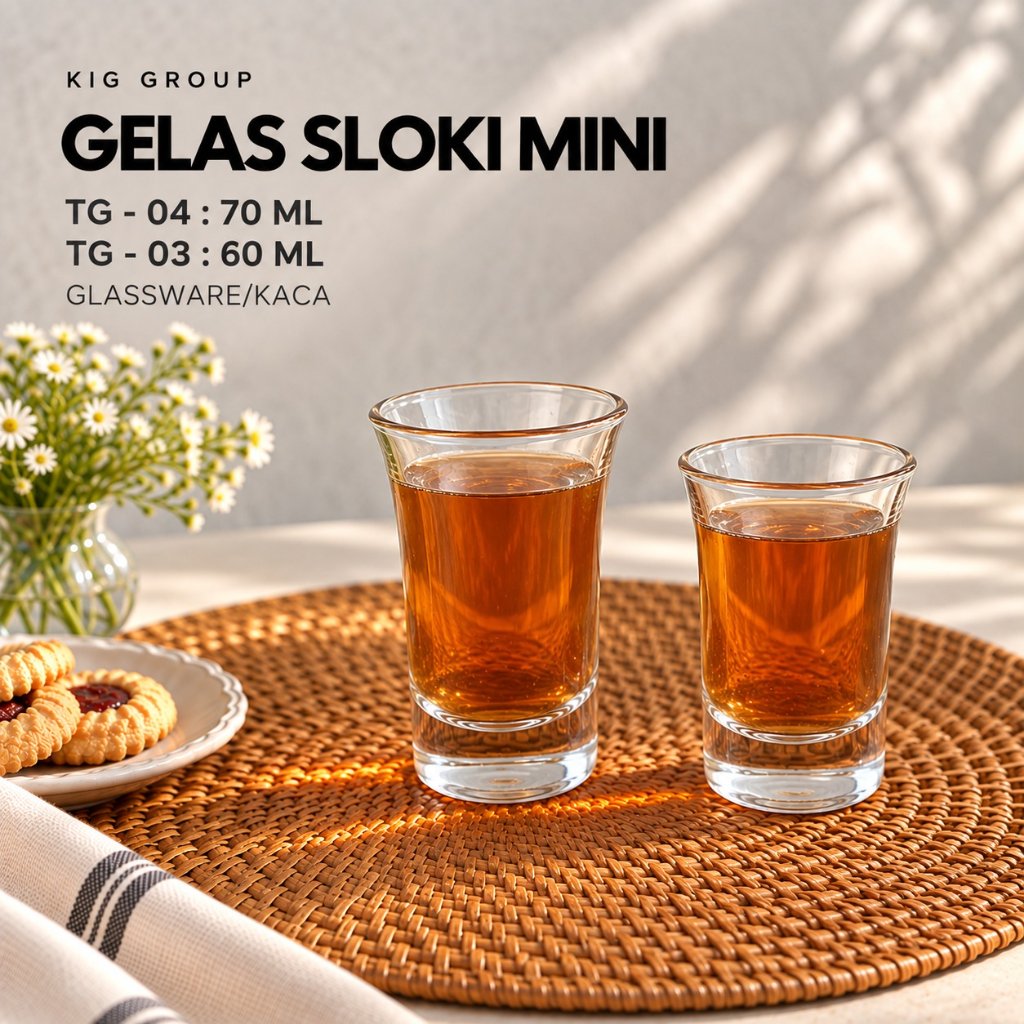 Gelas Kaca Sloki Mini Isi 1