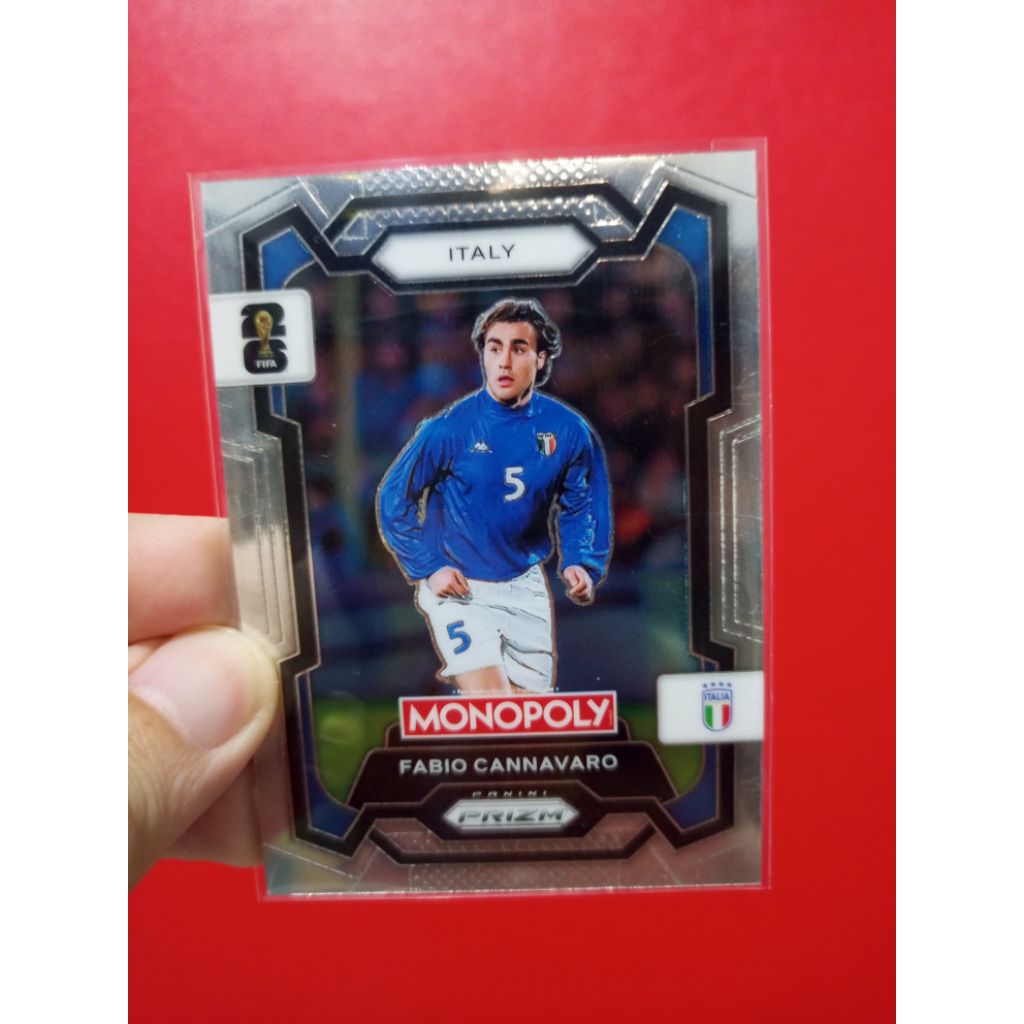 Kartu Sepakbola Panini Prizm Monopoly Fabio Cannavaro Italia FIFA 2006
