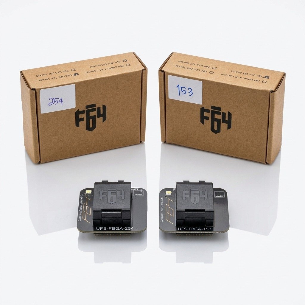Socket UFS BGA 153 F64 / Socket UFS BGA 254 F64 / Socket F64 BGA 153 / Socket F64 BGA 254
