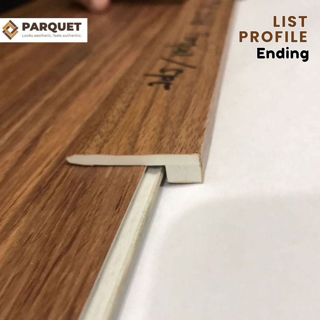 KENDO List Profil Ending Lantai Kayu PVC Motif Kayu | Profil Finishing Parket Parquet