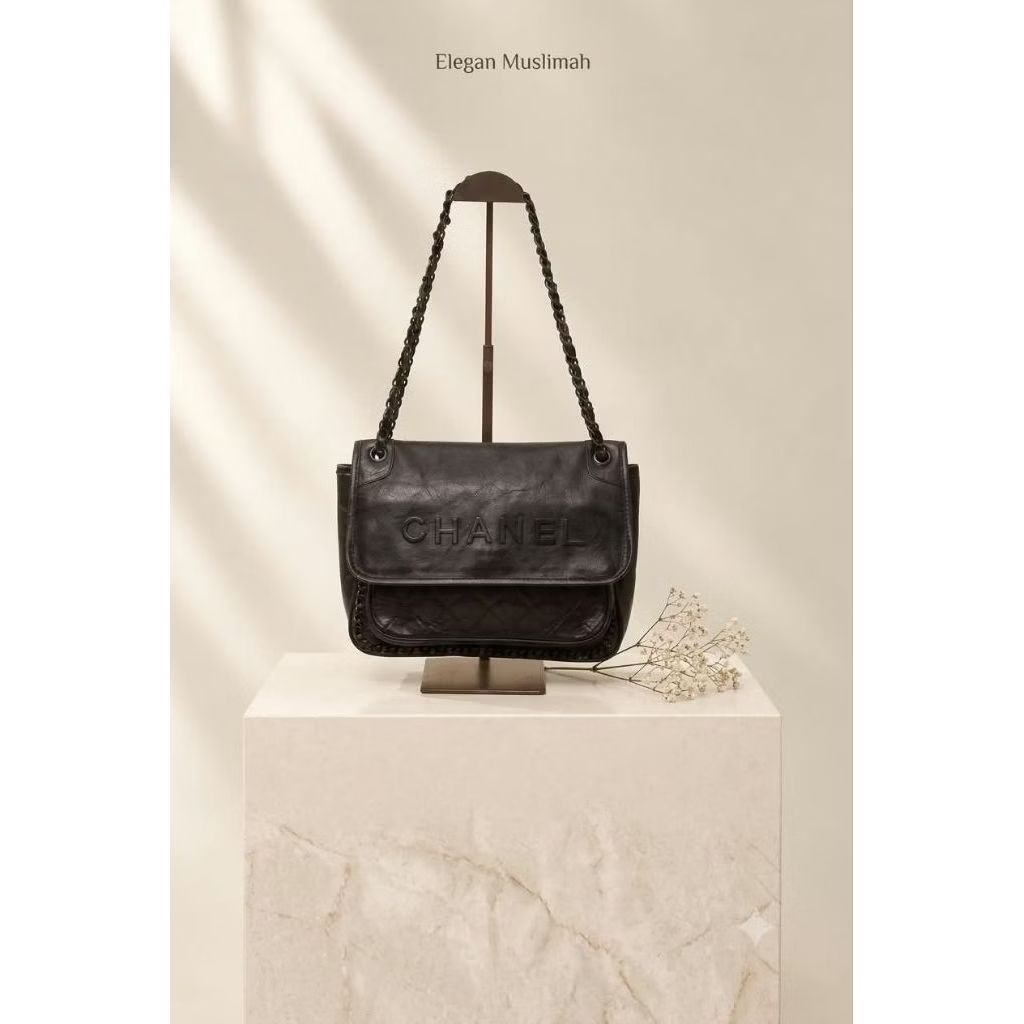 CHANEL STYLE FLAP BAG RANTAI - SECOND VINTAGE