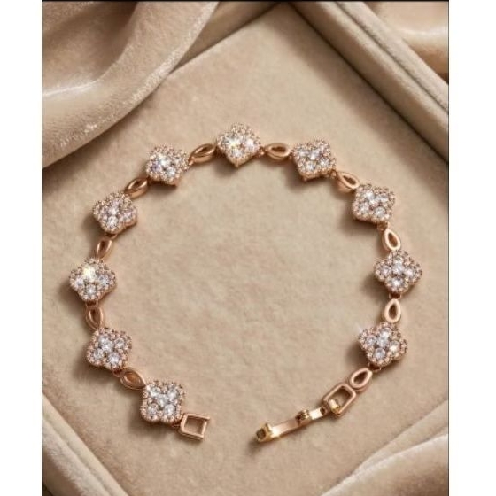 Gelang tangan clover titanium asli