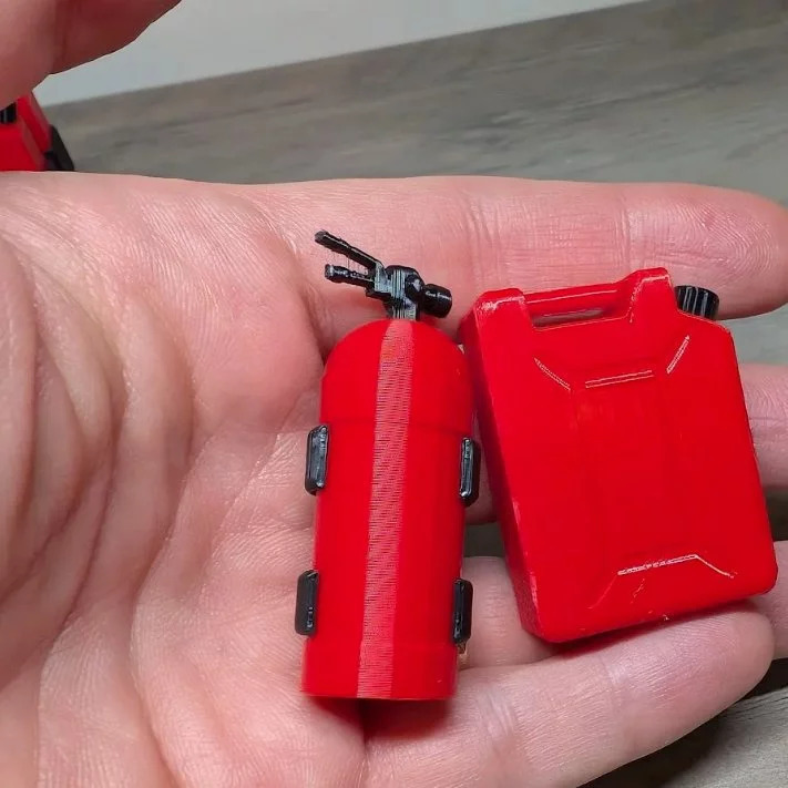 Cuero Jerigen dan APAR Miniatur 1/10 1/12 RC Adventure V2 Aksesoris RC Crawler 3D Print