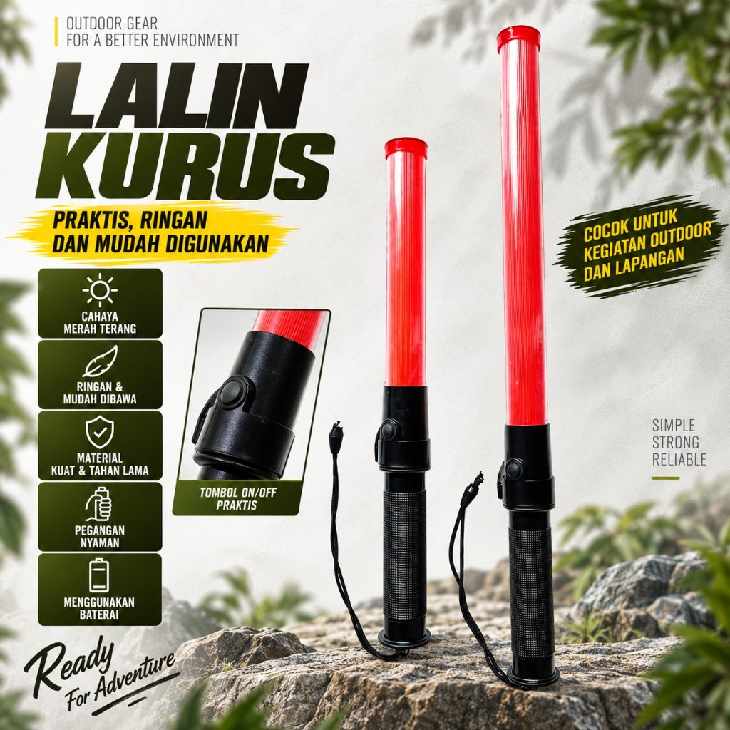 Lampu Lalu lintas Parkir/Lalu Lintas Security/Senter Lalin/Lalin  Parkir/ Senter Lalu Lintas Pakai B