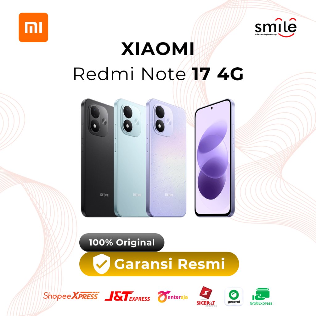 Xiaomi Redmi Note 17 4G 6GB RAM HP Titan Tahan Banting, Anti Air, Anti Debu, Baterai Badak