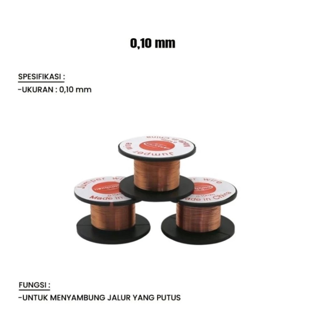 Kawat Kabel Jumper Wire Tembaga Email Copper Jump Board Mesin 0.10mm