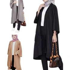 Cardigan Panjang Atasan Baju Outer Wanita Blezer Dewasa  Murah Davia