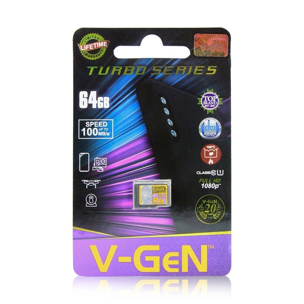 VGEN Micro SD Card Turbo Series | Memory Card 64GB