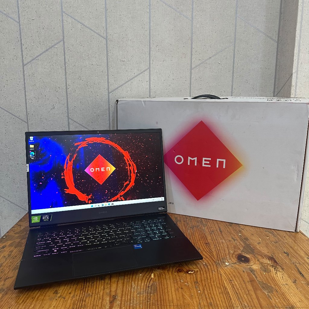 HP Gaming Omen 16-b0171TX, Core i7-11800H, 16/512GB, #RTX3070 8GB, #RGB, #Layar 2.5K, Fullset, Black