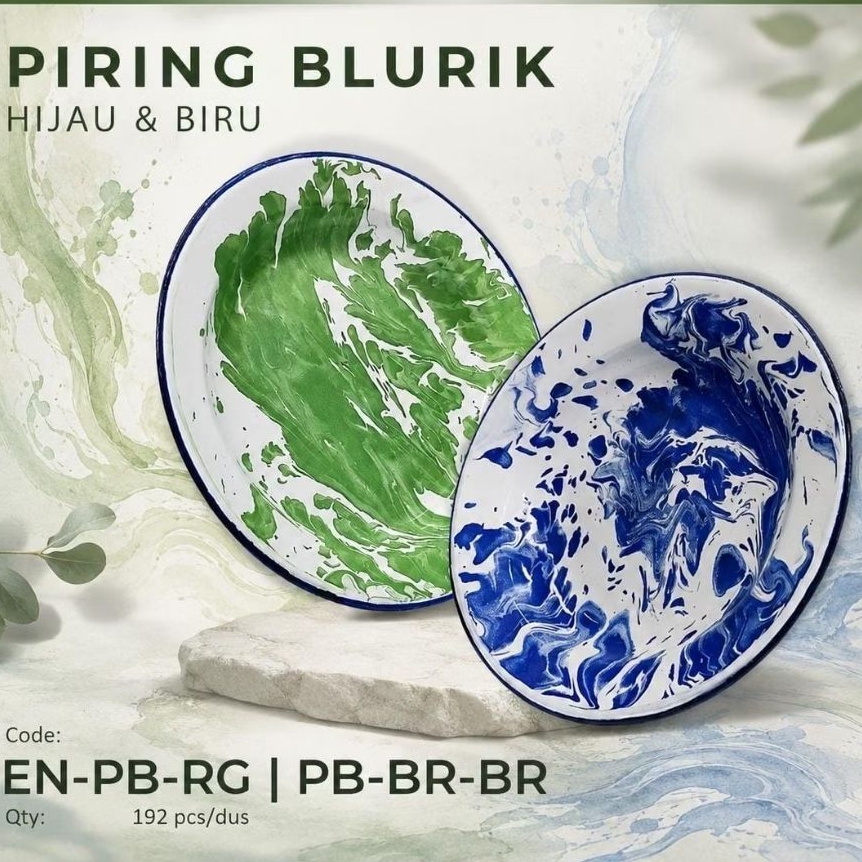 Piring Blirik Enamel Piring Seng Jadul 22 Cm / Piring Seng Jadul