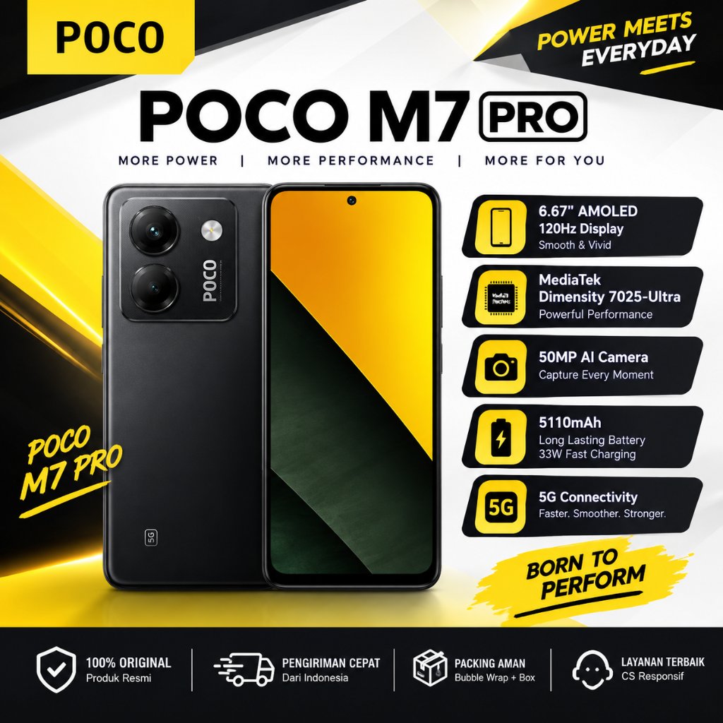 POCO M7 Pro 5G 8GB 256GB HP Smartphone AMOLED 120Hz 50MP OIS NFC