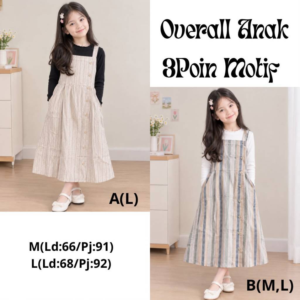 OVERAL ANAK MOTIF 3 POINT ORIGINAL
