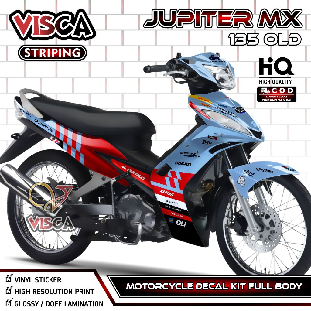 Decal Jupiter MX Old - Stiker MX Old - Dekal MX Old Full Body - Striping Jupiter MX Old Variasi - De