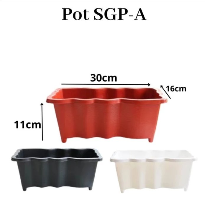 Pot Segi Panjang SGP A, Pot Plastik Berkualitas, Pot panjang