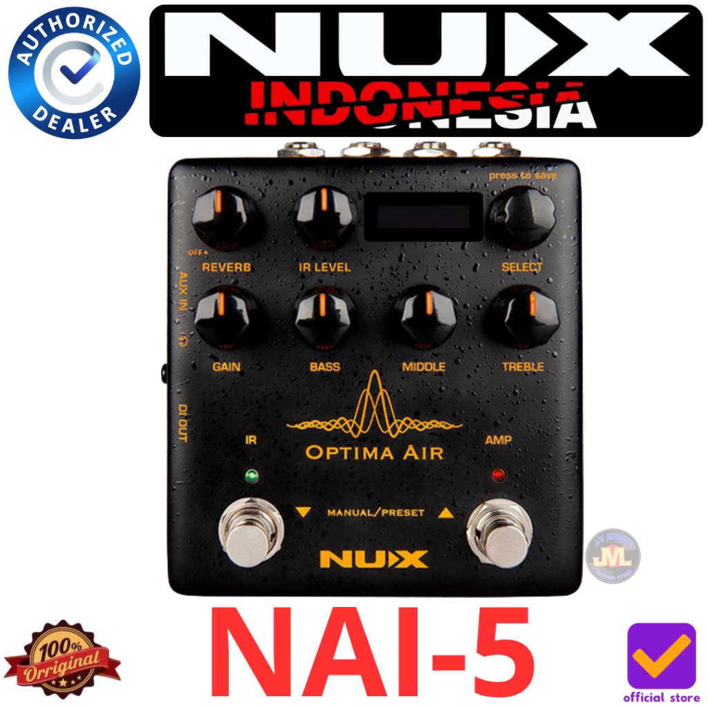 Nux NAI5 Optima Air Guitar Effect Pedal Nux NAI-5 Efek Gitar