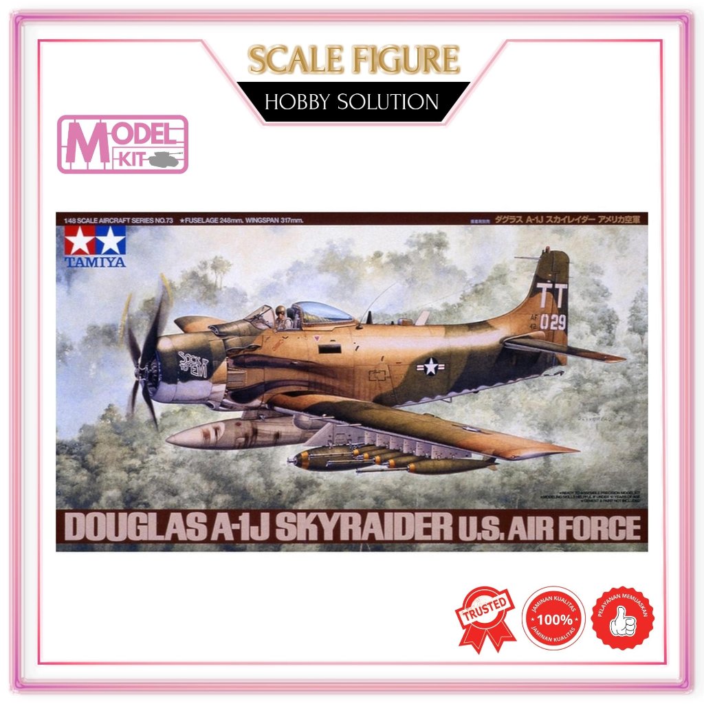 1/48 Military Modelkit TAMIYA TA61073 DOUGLAS A-1J SKYRAIDER U.S.AIR FORCE