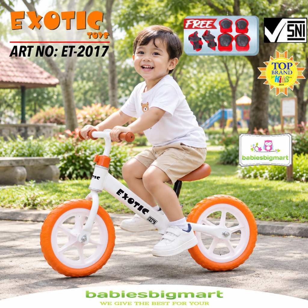 Sepeda Anak Balance bike Push Bike Tanpa Pedal EXOTIC ET 2017 / ET 2004 / ET 2147
