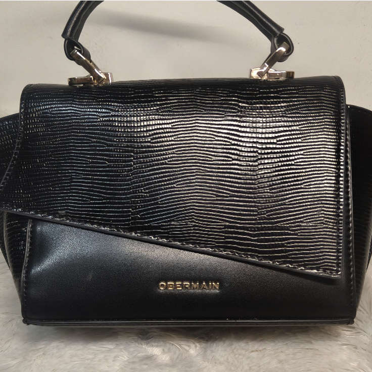 Preloved Tas Obermain, Warna Hitam, Koleksi Pribadi