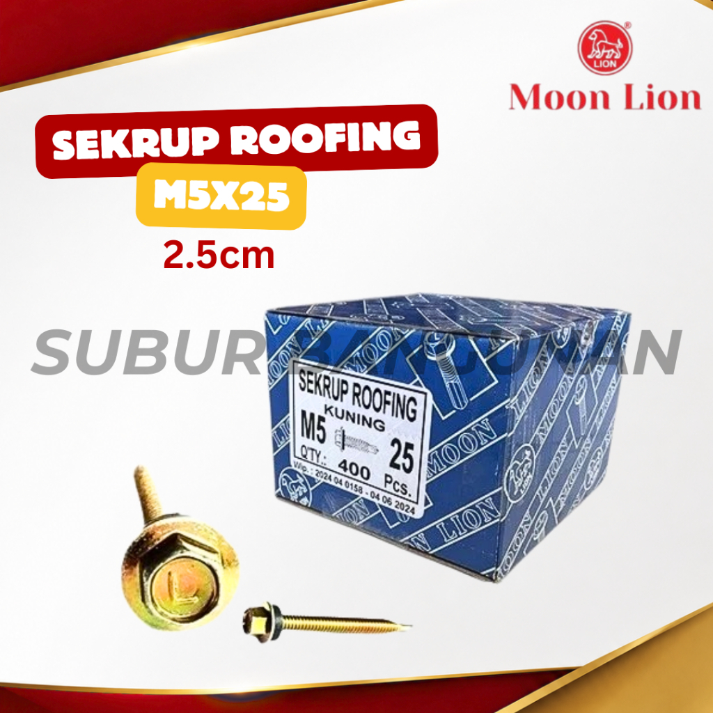 (DOS) Baut Roofing / Baut Spandek / Baut Drilling / Skrup Roofing / Skrup Spandek 2.5 CM (400 Pcs)