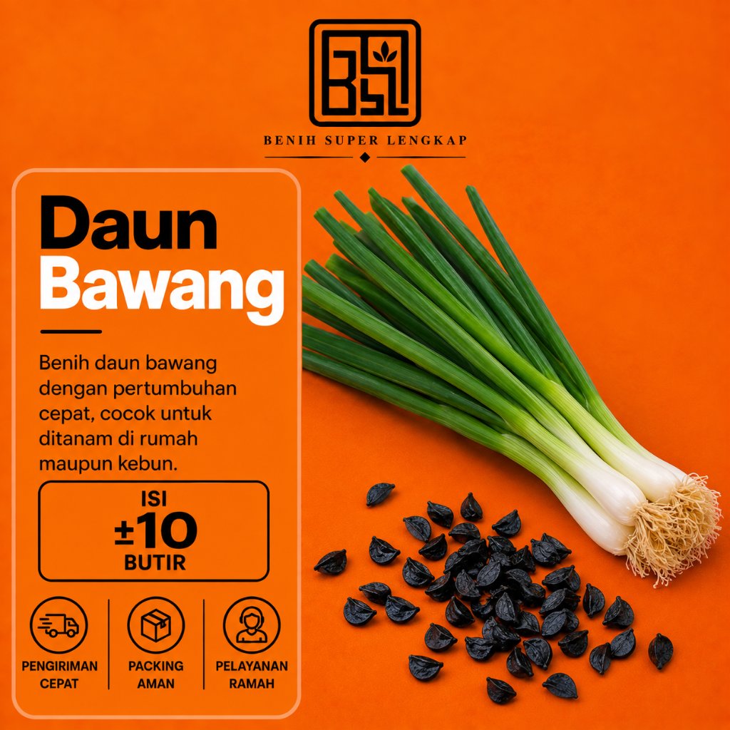( 10 Butir ) Benih Biji Daun Bawang Dataran Rendah | Bawang Daun | UKI BIBIT