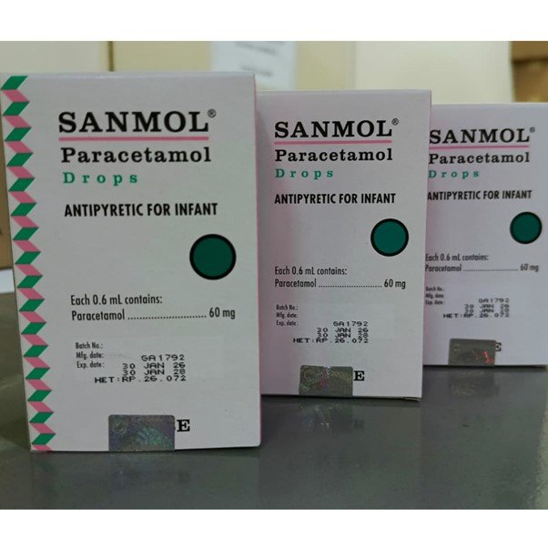 Sanmol Drop 15 ml pereda nyeri dan demam untuk bayi