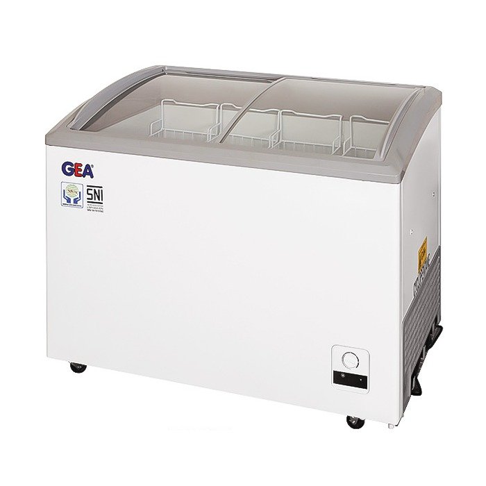 CHEST FREEZER SLIDING GEA SD-303 FREZER BOX KACA SLIDING CURVE GEA FREEZER ES KRIM