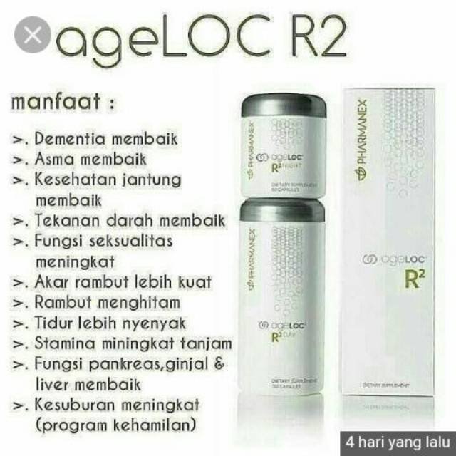 ageLOC®️ R2 Day and Night Supplement Original - Suplemen Energi & Anti-Aging Sel Pagi Malam