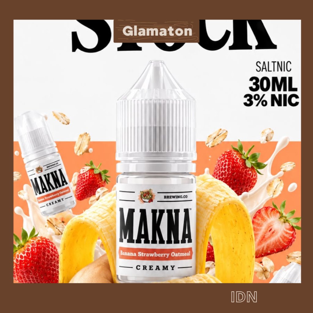 MAKNA BANANA STRAWBERRY OATMEAL SERIES SALTNIC 30ML 100% ORIGINAL