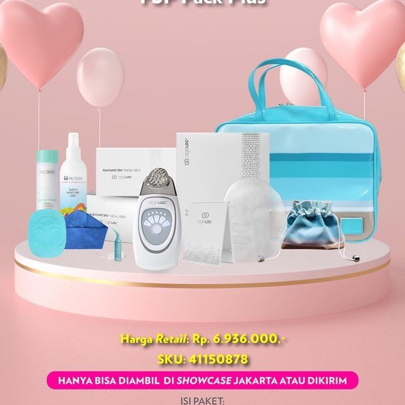 PAKET HEMAT Alat Galvanic Spa Face Galvanic Spa NuSkin® Setrika Wajah NuSkin®