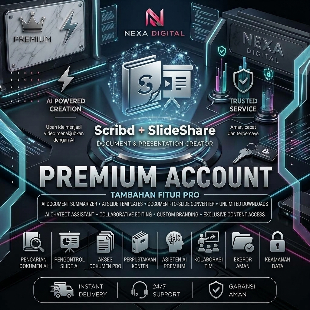 SlideShare + Scribd Lifetime Premium Akun Shared