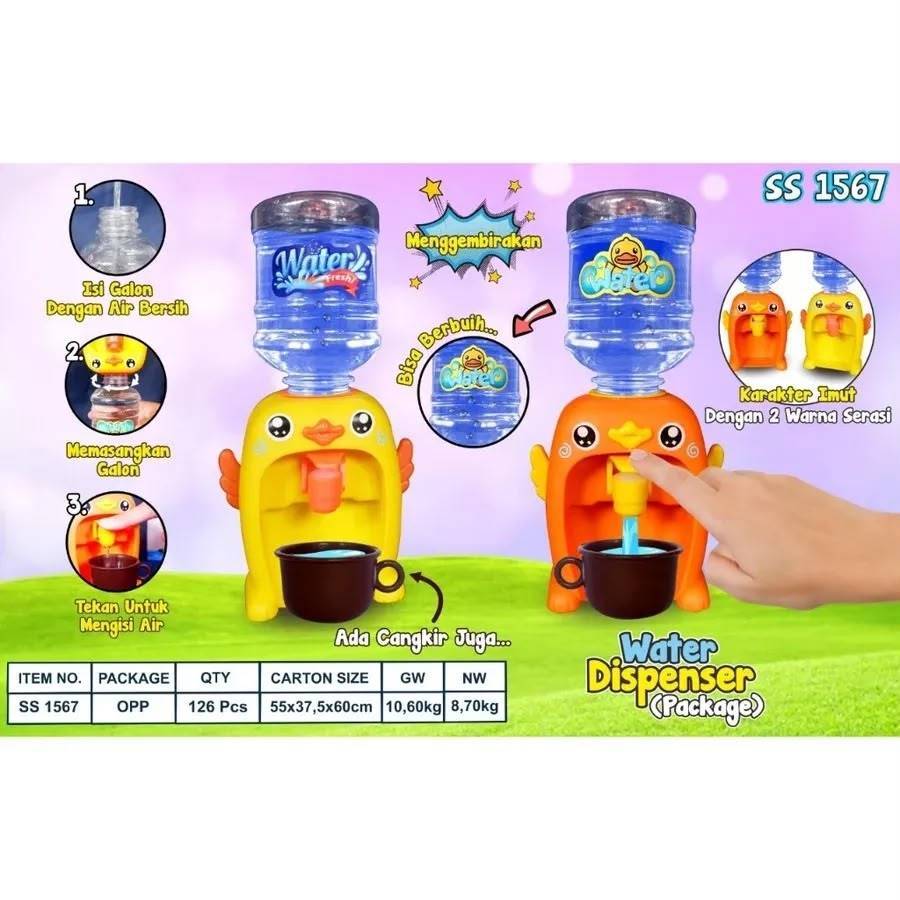 (BISA COD) GALON BEBEK KANTONG - Mainan Anak Mini Water Dispenser Galon Portable Karakter Bebek SS15