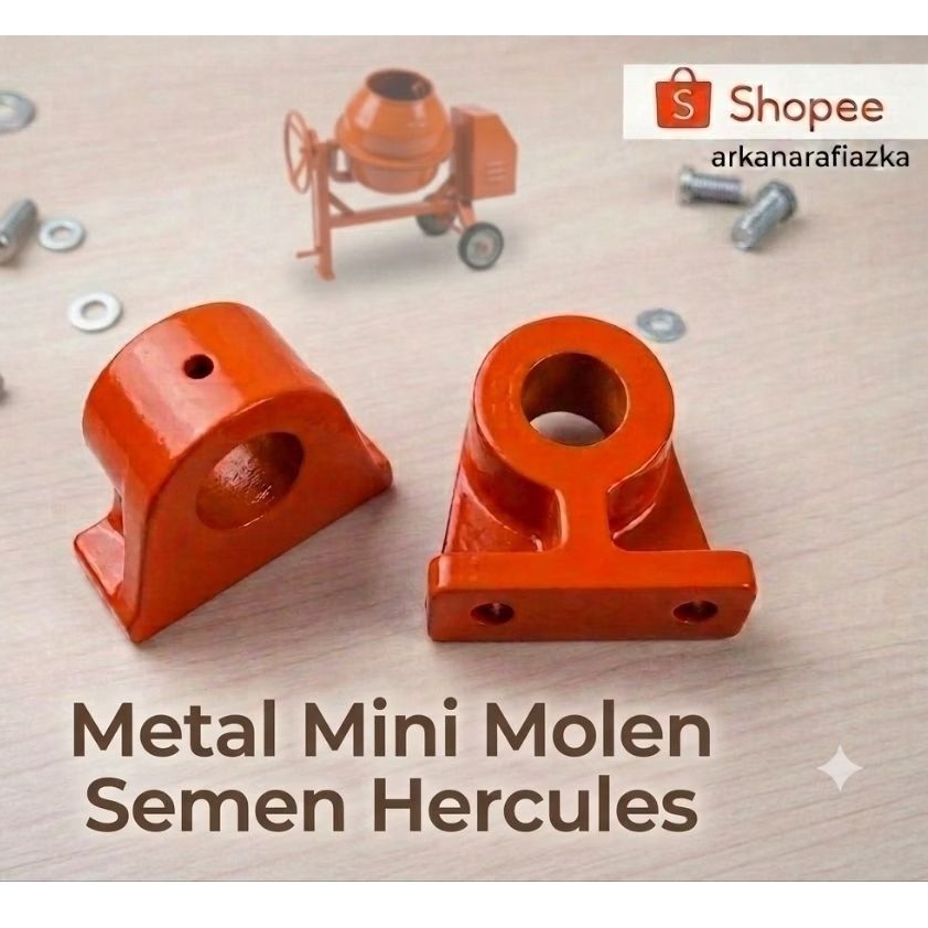 Metal Mini Molen Cor Semen Hercules / Dudukan Stir Samping Molen Hercules As 1inchi
