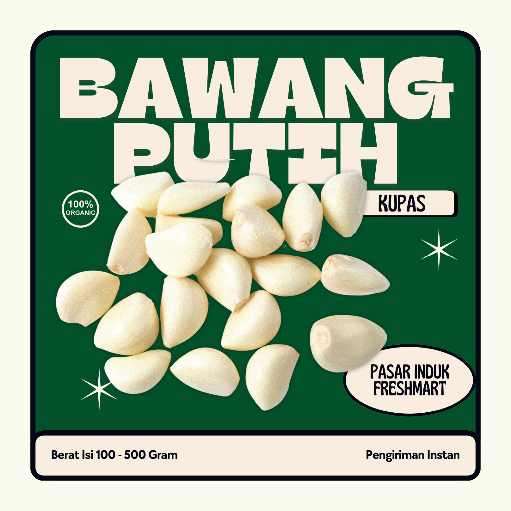 Bawang Putih Kupas Bersih Segar | Pasar Induk Freshmart