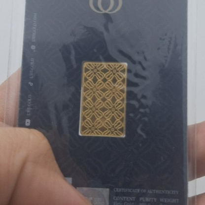 Logam Mulia Emas UBS 3 Gram Kadar 999.9, Emas Murni 24 Karat | milik pribadi / koleksi pribadi lebih