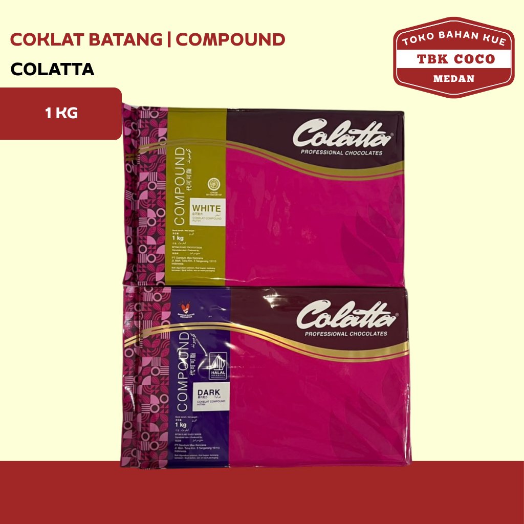 Colatta Coklat Batang (Dark, White) 1 kg | Cokelat Compound | Batang Coklat Colata