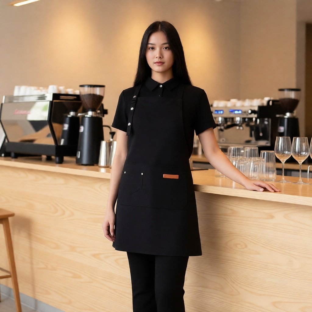Apron Kain Drill Tebal Premium Celemek Barista Cafe