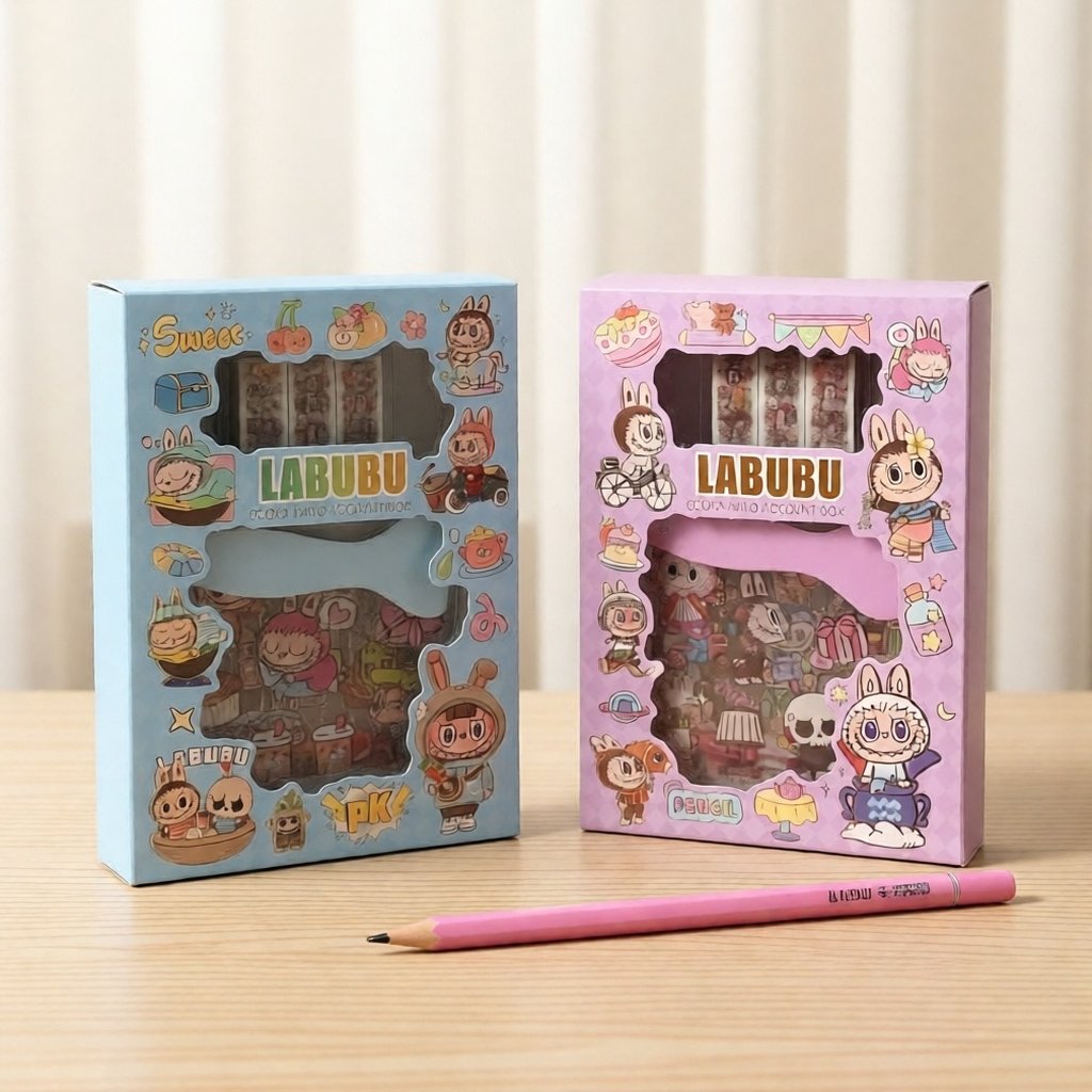 DIY Sticker Set Washi Tape + Gantungan + Spatula Box Paket Sticker
