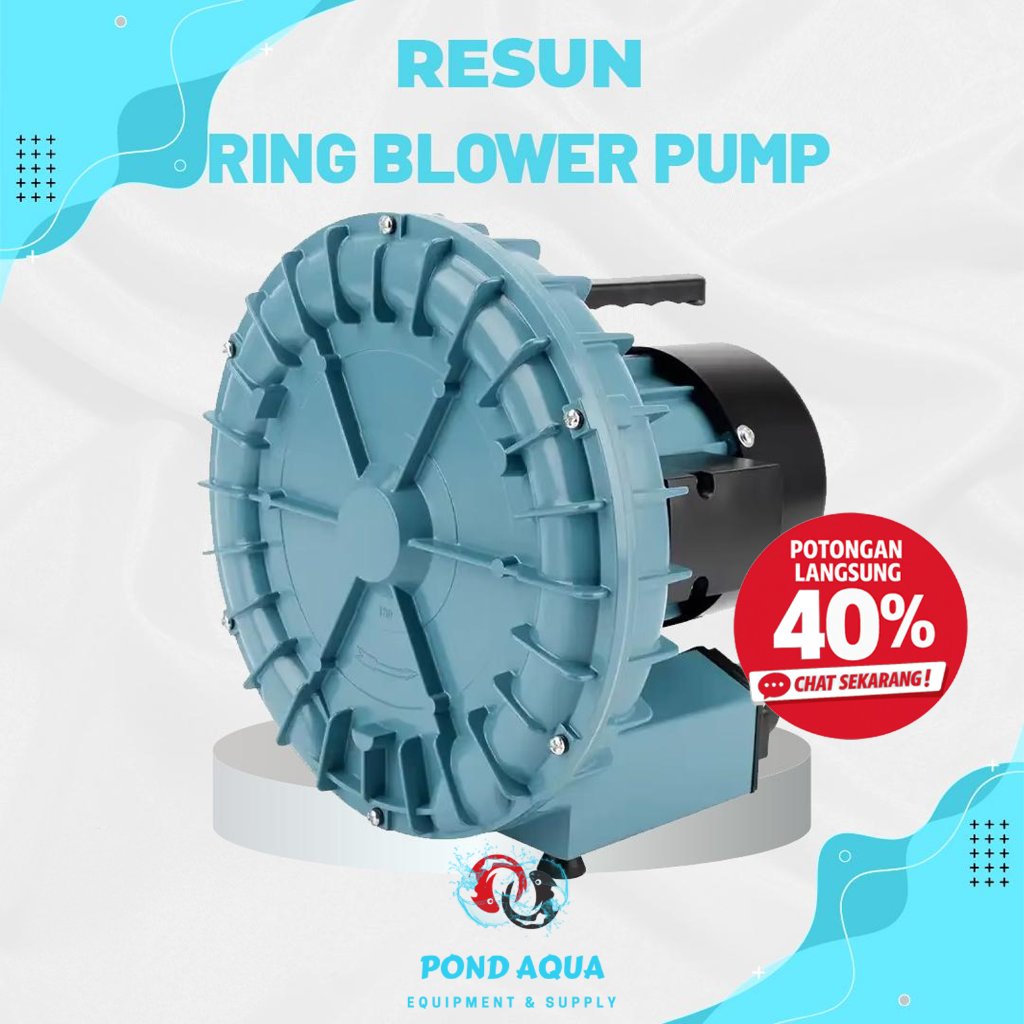 Aerator Kolam Koi Resun GF 180W Air Pump Ring Jet Blower Turbo Pump