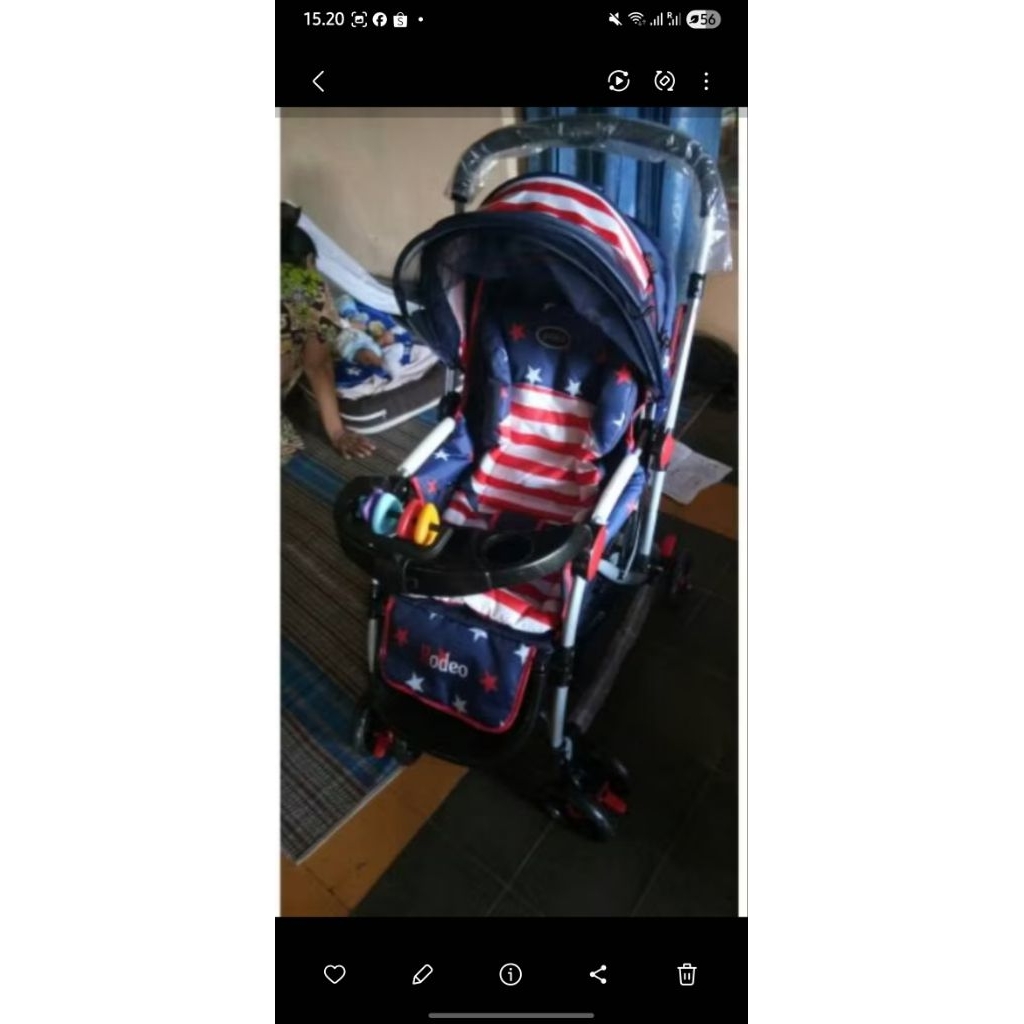 Stroller Pliko Rodeo Reversible 3 Posisi Ayunan