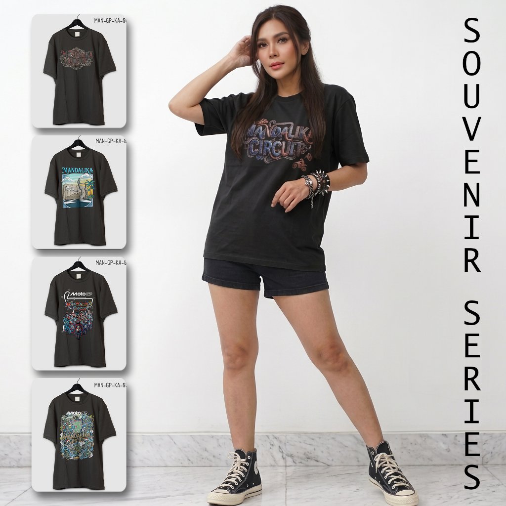 Kaos Souvenir Mandalika Circuit T-Shirt Cotton MotoGP Mandalika Circuit